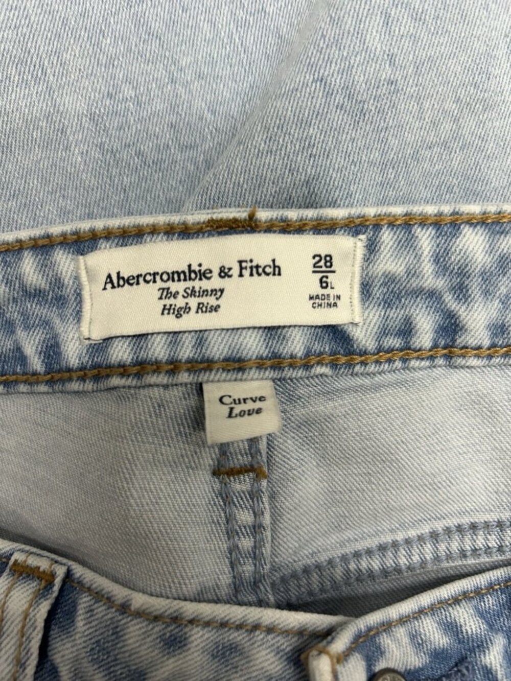Abercrombie & Fitch Womens Jeans Sz 28/6L Long Tall Skinny High Rise Curve Love - Picture 5 of 10